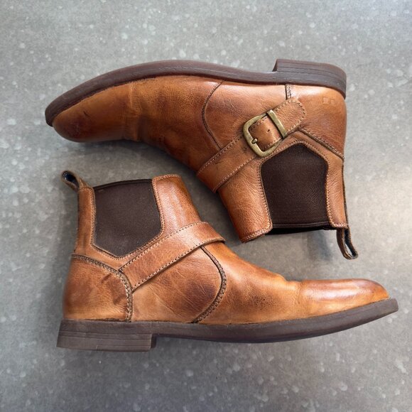 BED|STÜ Brown Leather Buckle Ankle Men's Boots – Size 8 - Picture 3 of 15